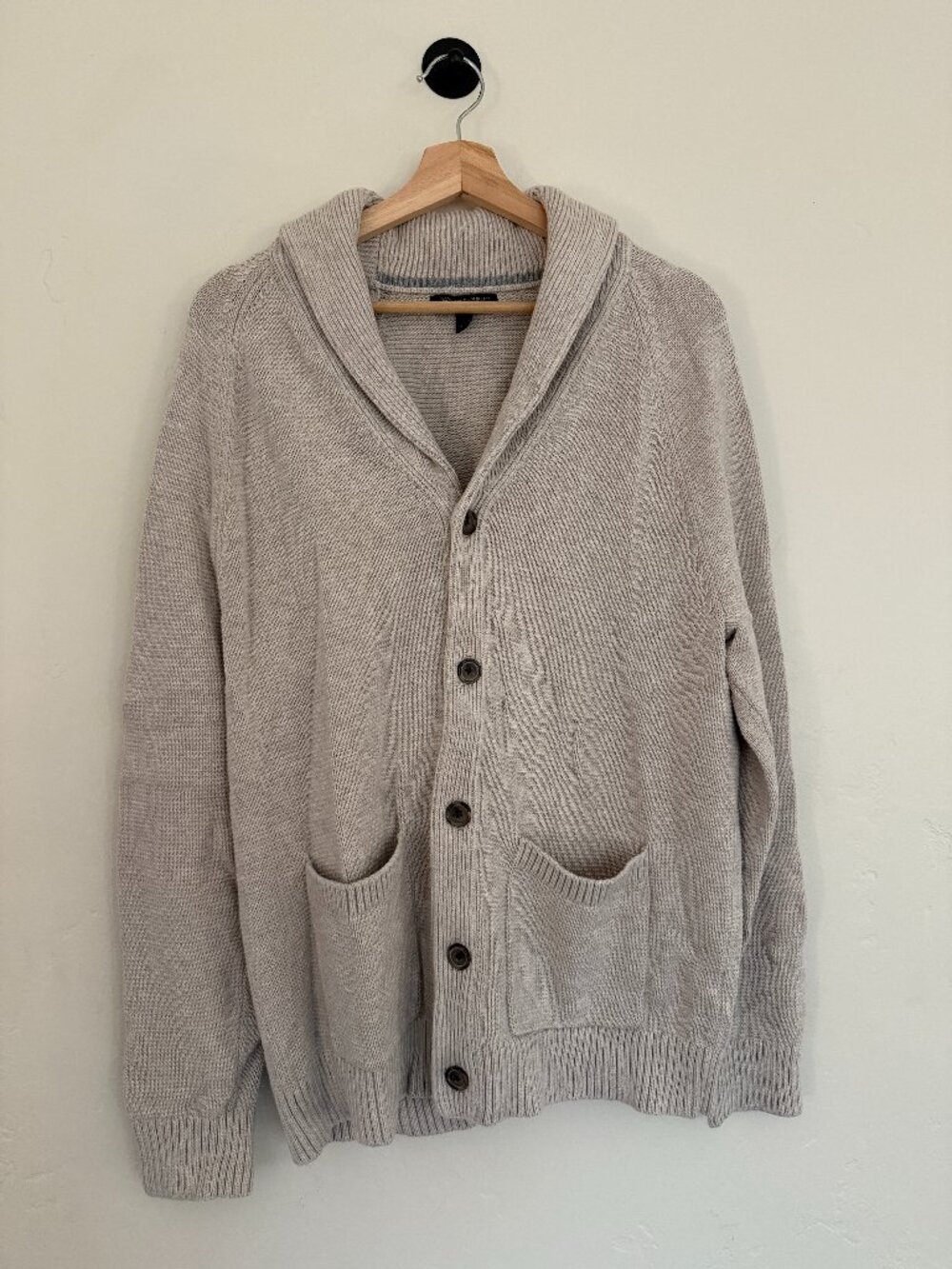 Banana Republic Supima Cotton Shawl Cardigan - Oatmeal